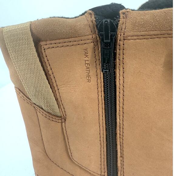 NWT Ecco Women's Tan Solice Leather Cashmere Insulated High Boots Size 39 - Picture 10 of 11